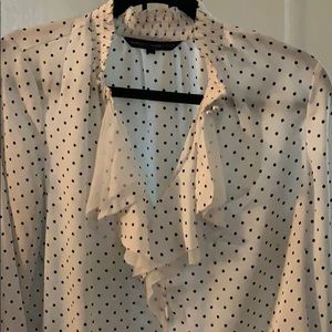 White House Black Market polka dot blouse